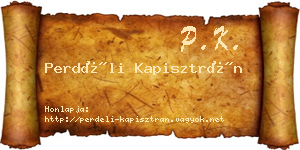 Perdéli Kapisztrán névjegykártya